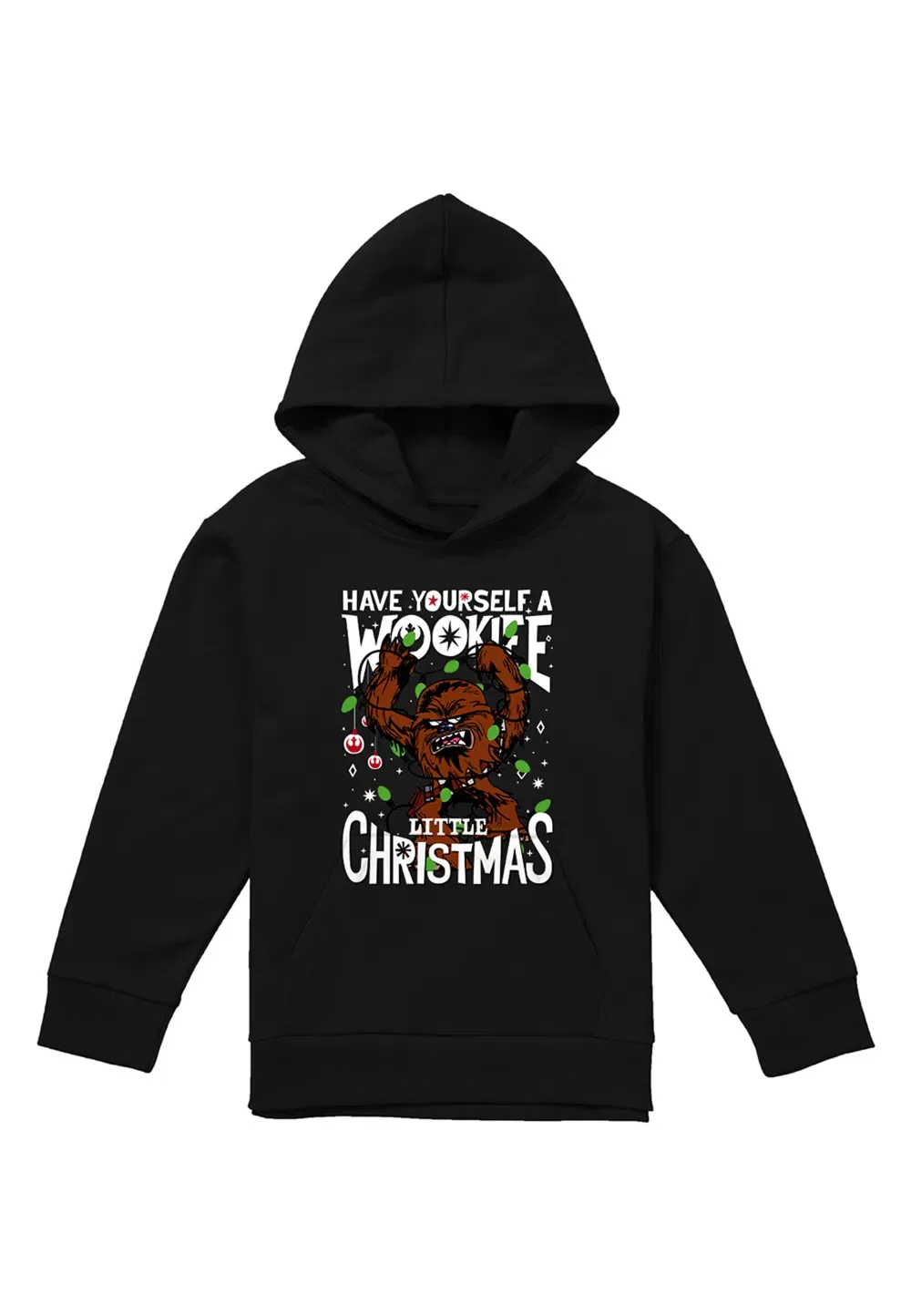 Детский худи Disney Star Wars A Wookie Little Christmas, черный