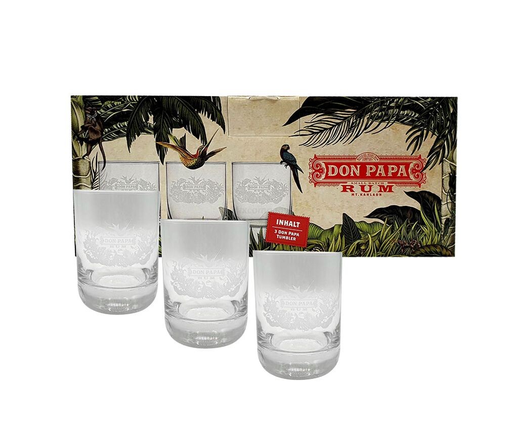 

Стакан для лонг-дринов Don Papa с ромом и набором упаковок — 3 стакана