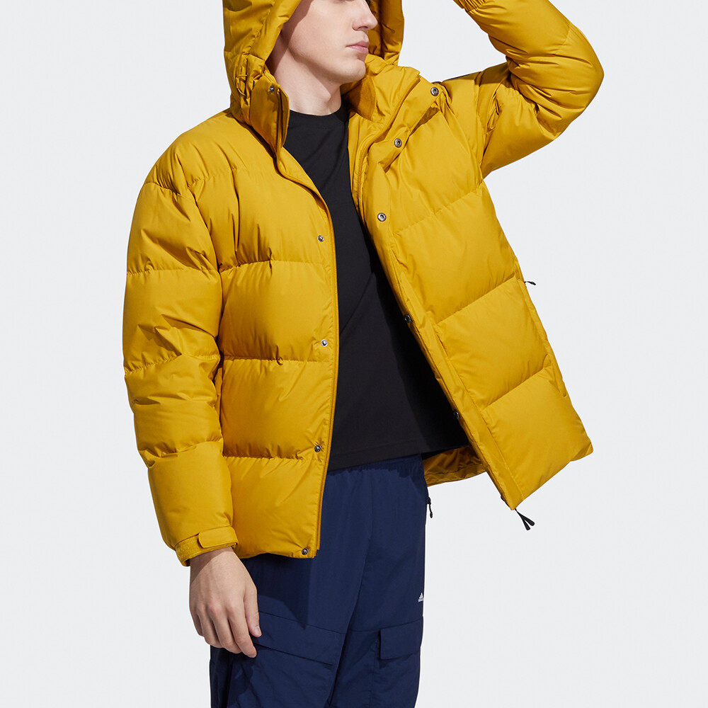 Пуховик Adidas Outdoor Sports Stay Warm hooded, желтый — фото 4