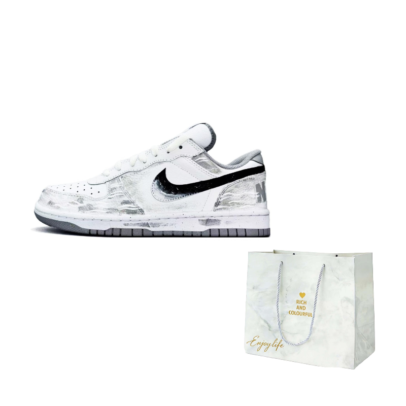 

Nike Большие белые кожаные кроссовки Shooting Star, износостойкие и легкие, низкие, унисекс, черные, белые, серые