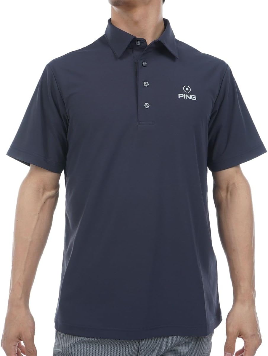 

Мужская поло-рубашка с коротким рукавом Pin Apparel 621-5160107 (логотип One Point Brand) / для гольфа, темно-синяя (120navy), LL Ping Apparel