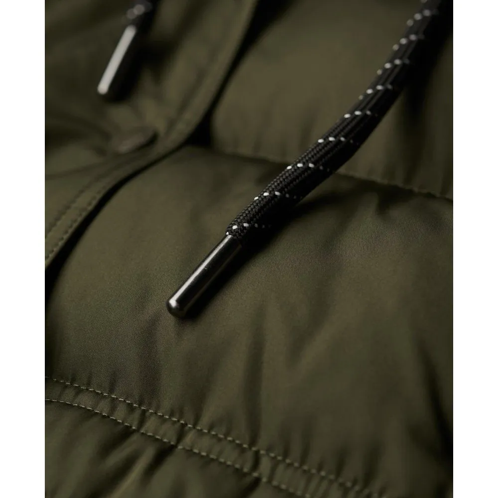Куртка Superdry Everest Faux Fur Longline, зеленый — фото 2