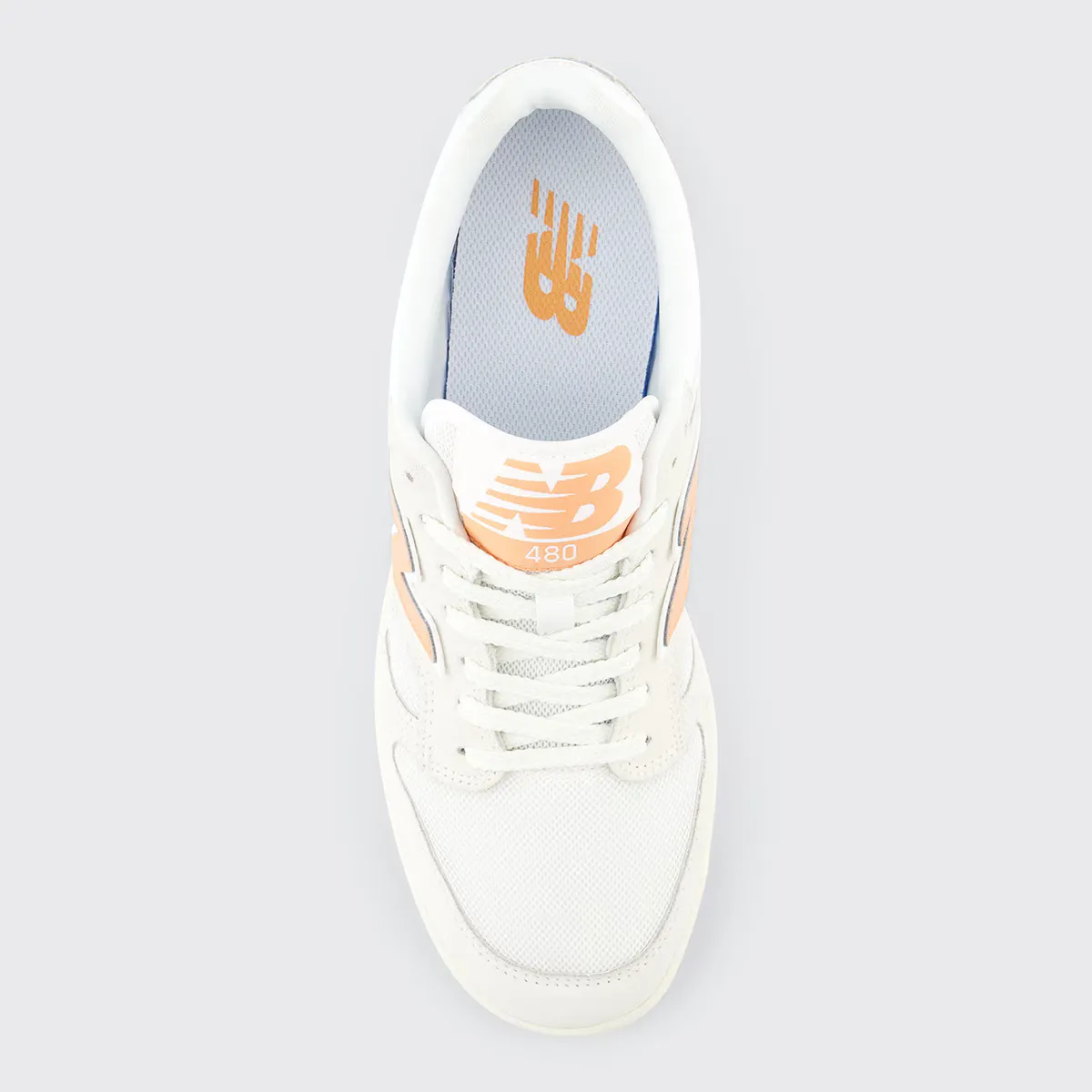 Женские повседневные кроссовки New Balance 480, белый/коралловый — фото 3