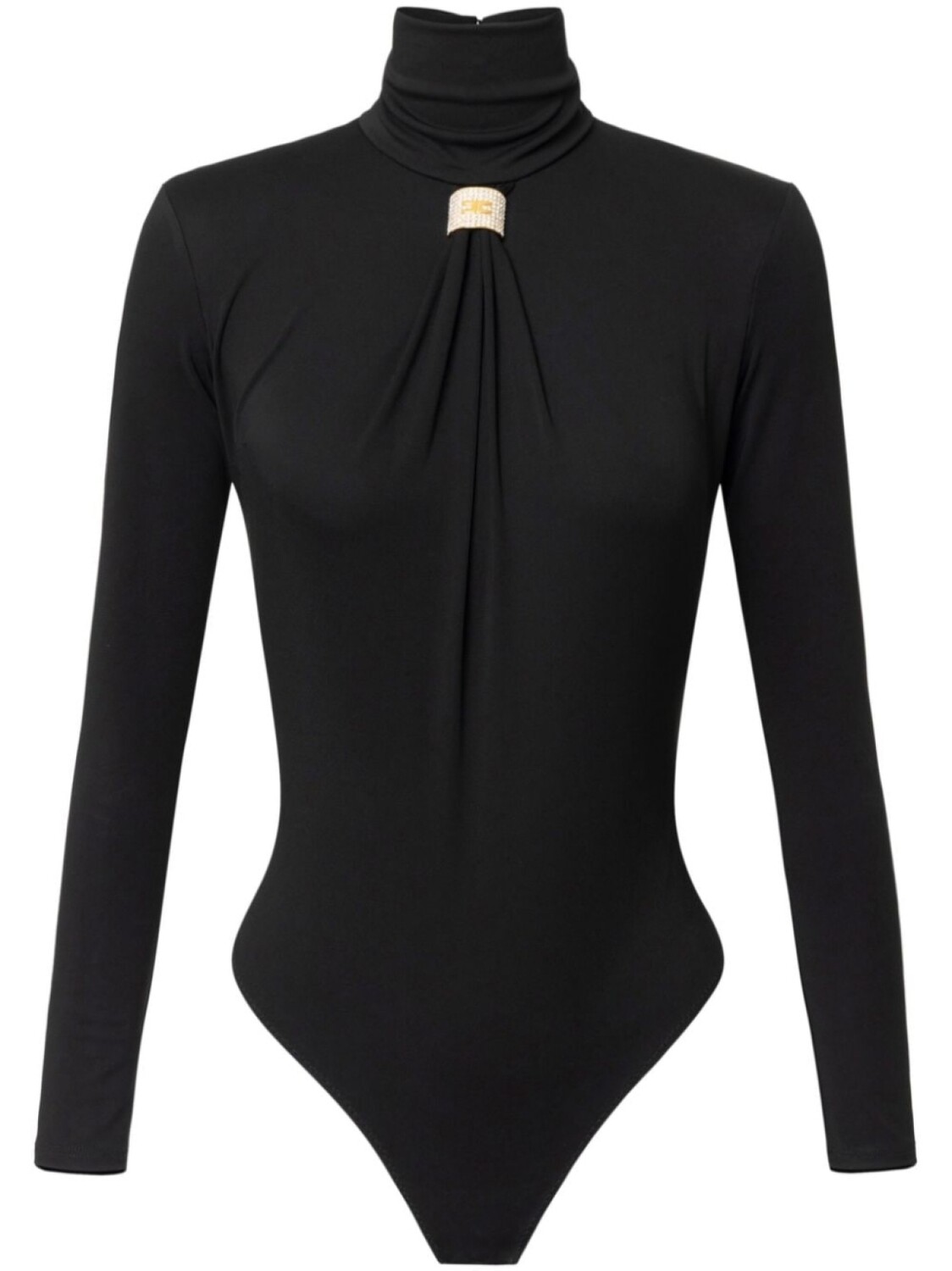 

Elisabetta Franchi драпированный боди с логотипом, черный