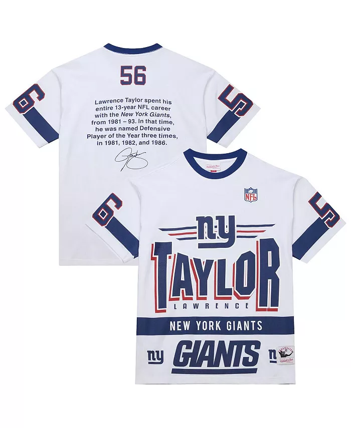 

Мужская футболка с винтажным логотипом New York Giants, именем и номером Лоуренса Тейлора Mitchell & Ness