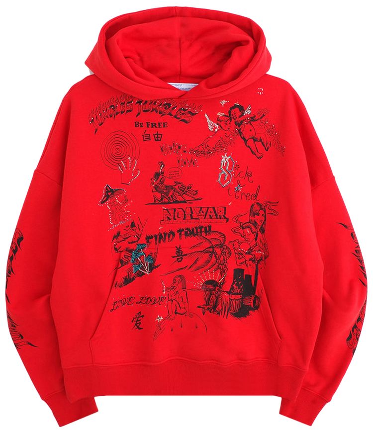 

Худи Jungles Find Truth Hoodie 'Red', красный