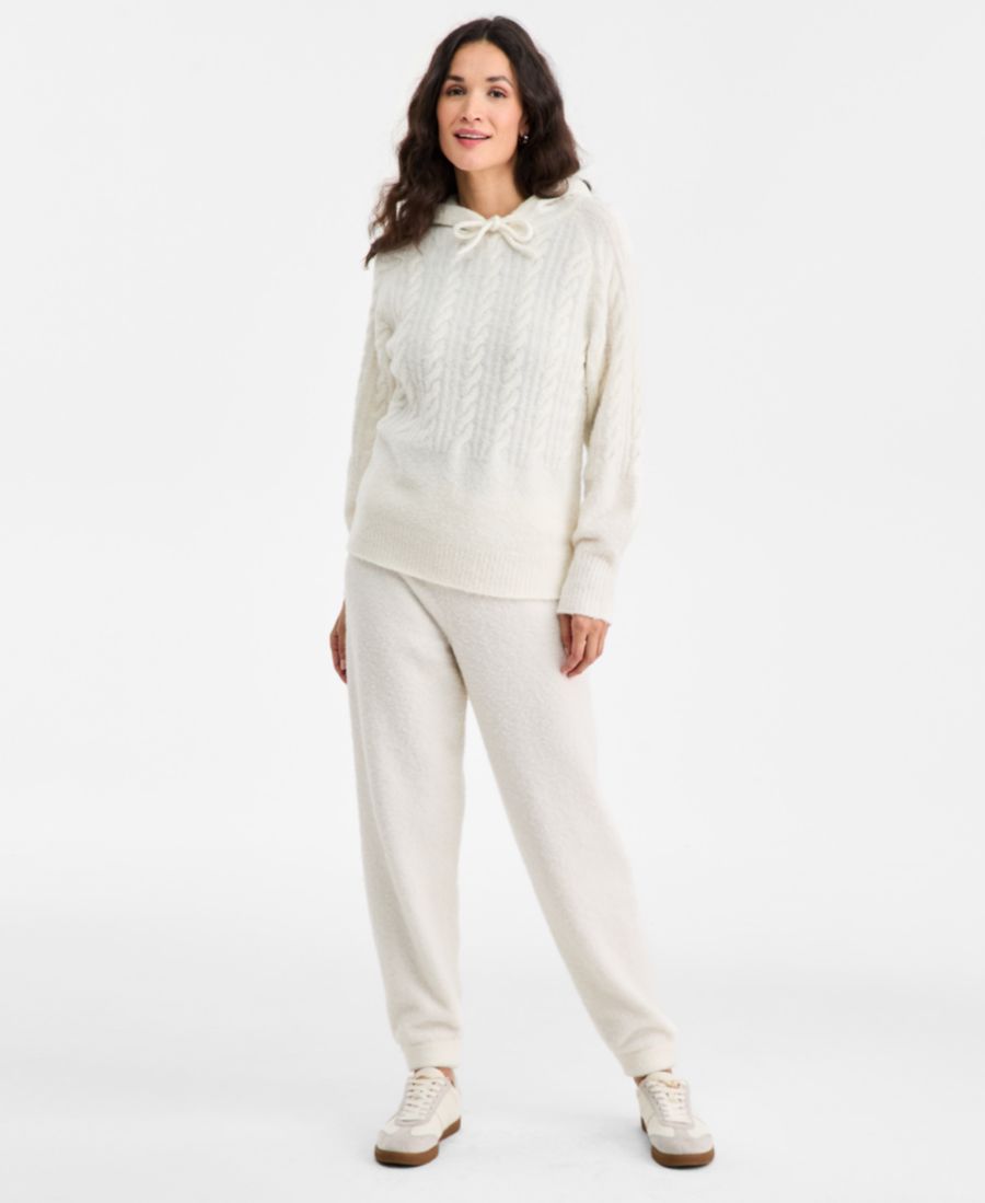 

Женские уютные спортивные брюки-свитер, эксклюзивно от Macy's On 34th, Winter Ivory