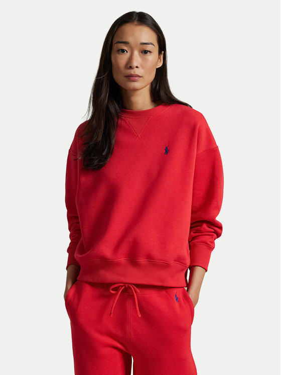 

Свободный крой толстовки Polo Ralph Lauren, красный