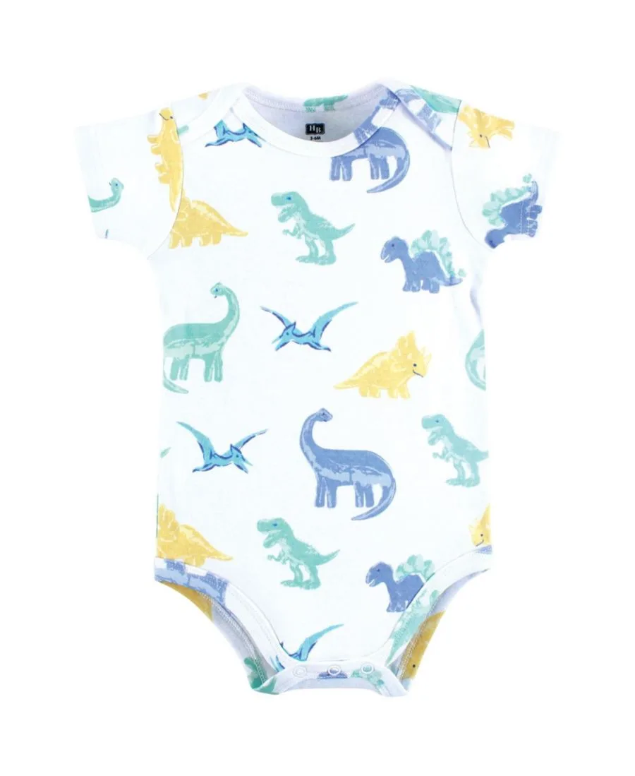 Комплект из трех мягких хлопковых боди Hudson Baby, Family Dino — фото 3