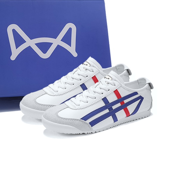 

MIIOW Низкие повседневные мужские кроссовки бело-голубые, цвет White Blue