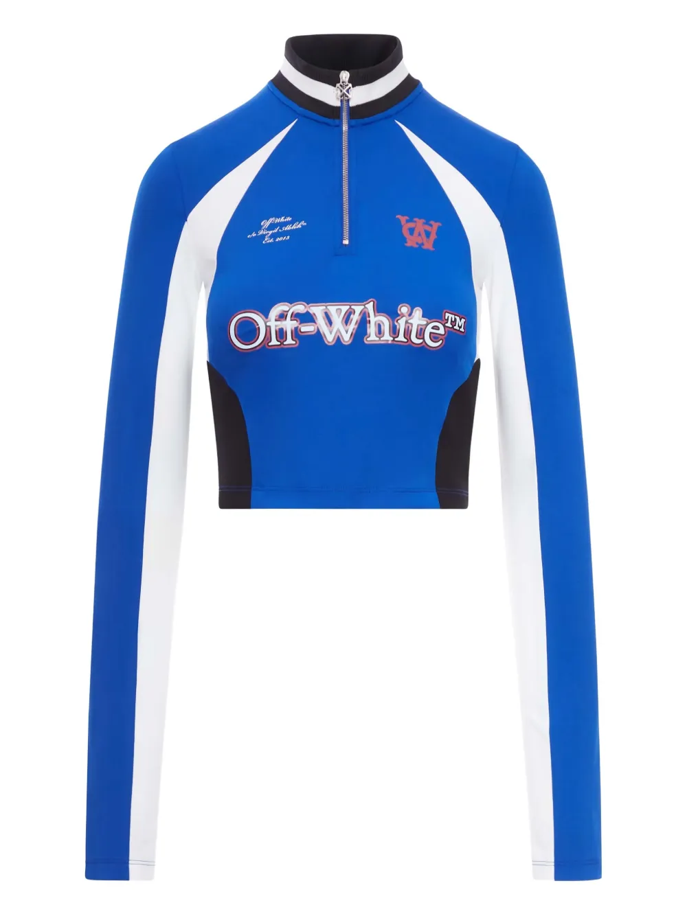 

Укороченное худи на молнии Off-White, синий