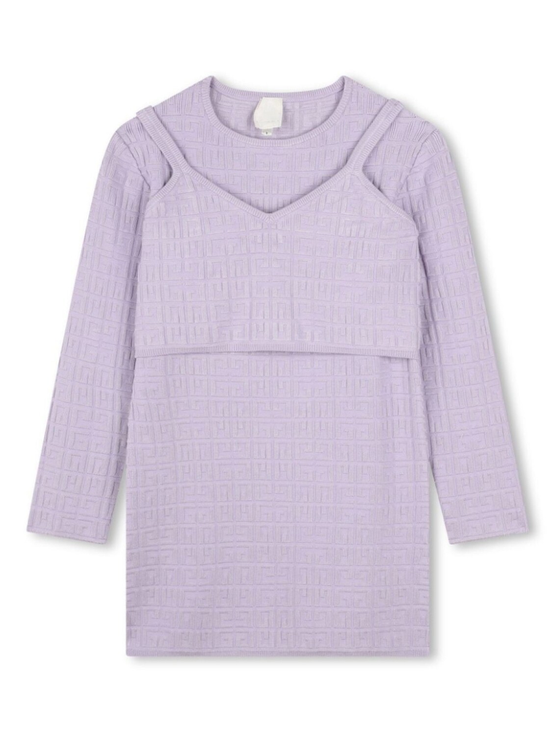 

Givenchy Kids многослойное платье с логотипом 4G, фиолетовый