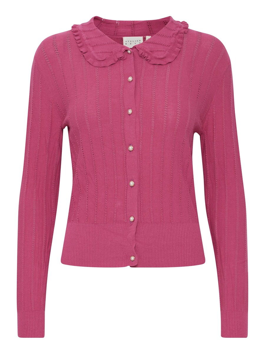 

Вязаный кардиган ICHI Knit Cardigan Fantine, цвет dark pink