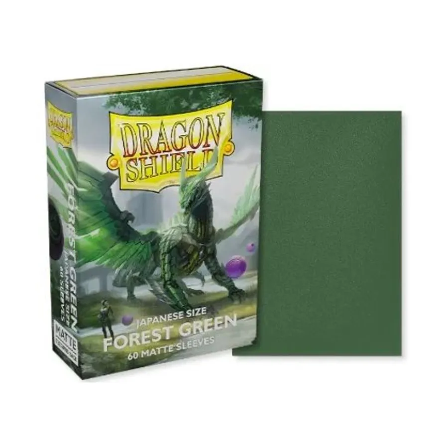 

Японские рукава — матовый лесной зеленый (60), Dragon Shield - Card Sleeves - Japanese
