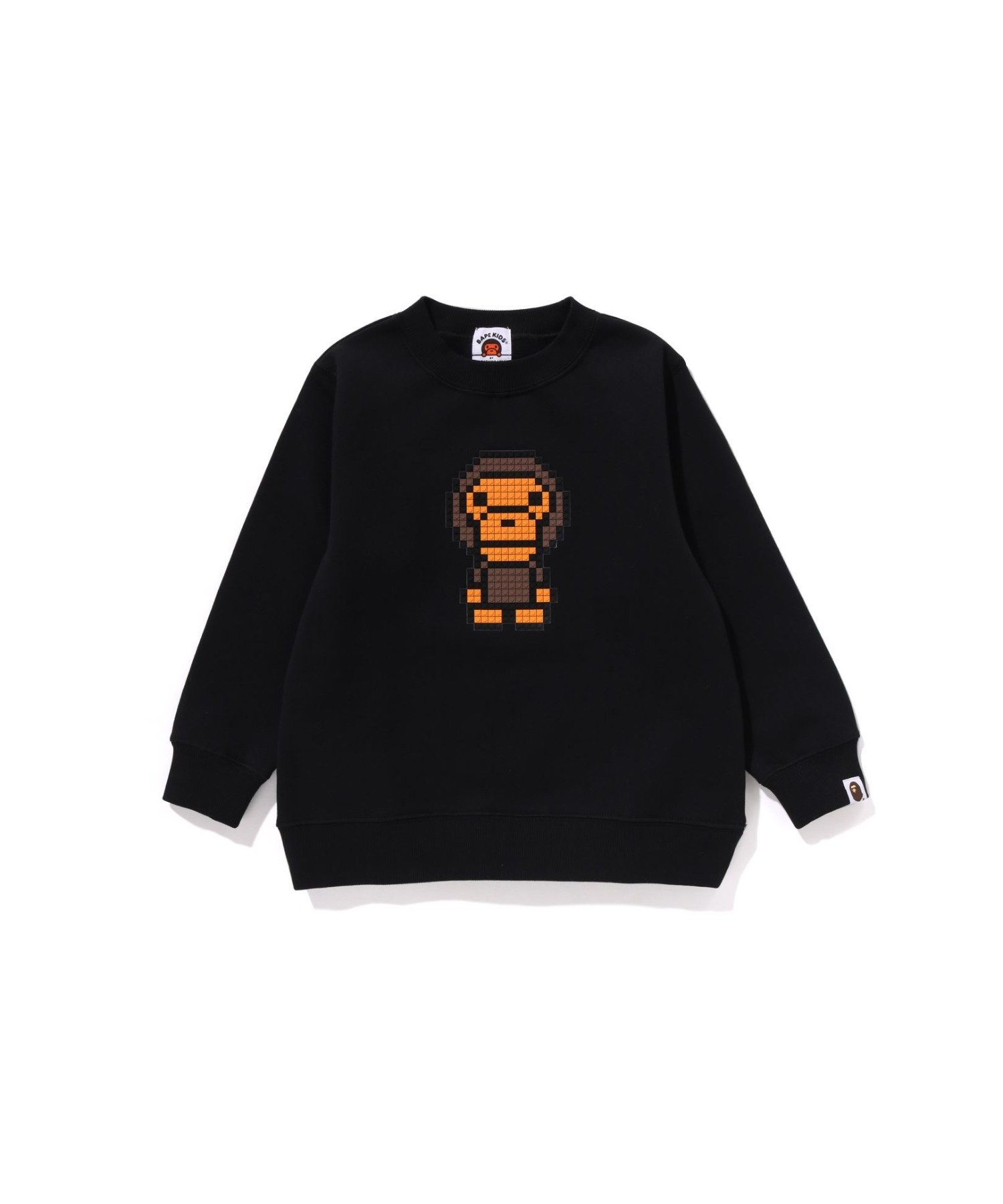 Толстовка с круглым вырезом Baby Milo Block A BATHING APE, BLACK