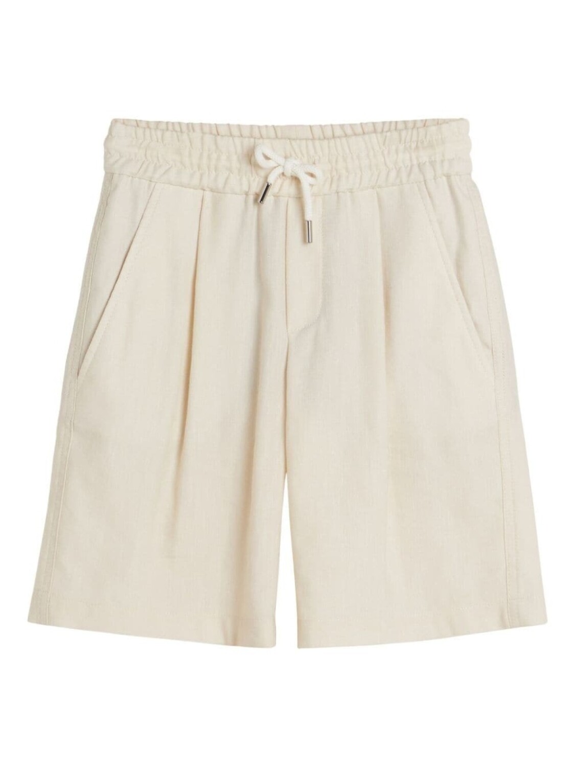 

Brunello Cucinelli Kids шорты с кулиской и складками, нейтральный цвет