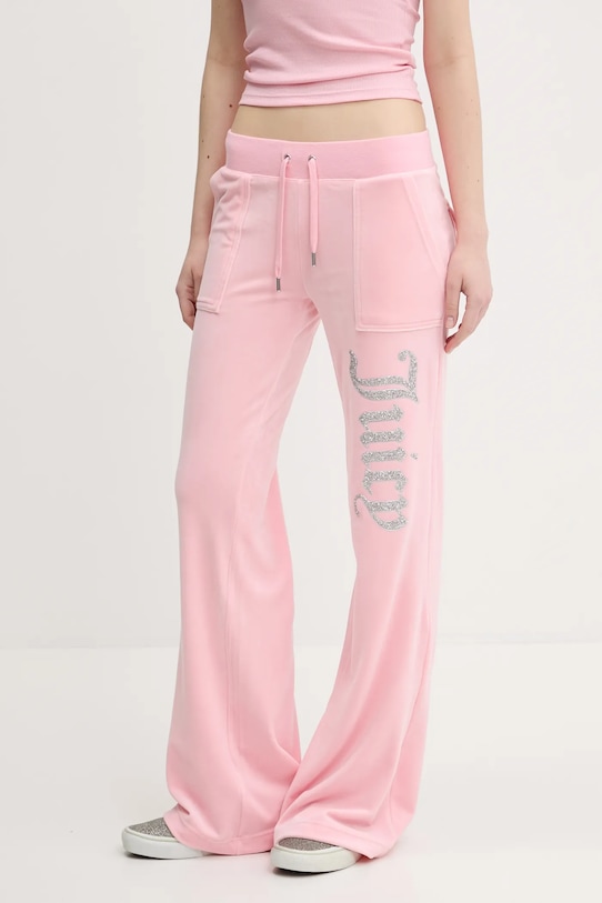 

Детские велюровые спортивные штаны Layla Caviar Juicy Couture, розовый