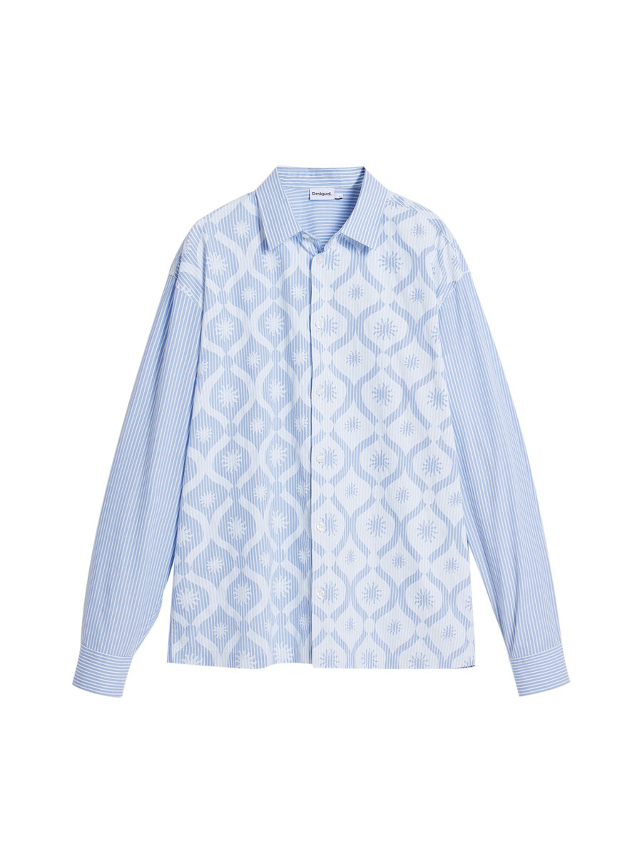 

Рубашка на пуговицах классического кроя Desigual, светло-голубой