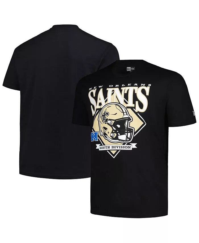 

Мужская черная футболка New Orleans Saints Big Tall Helmet New Era