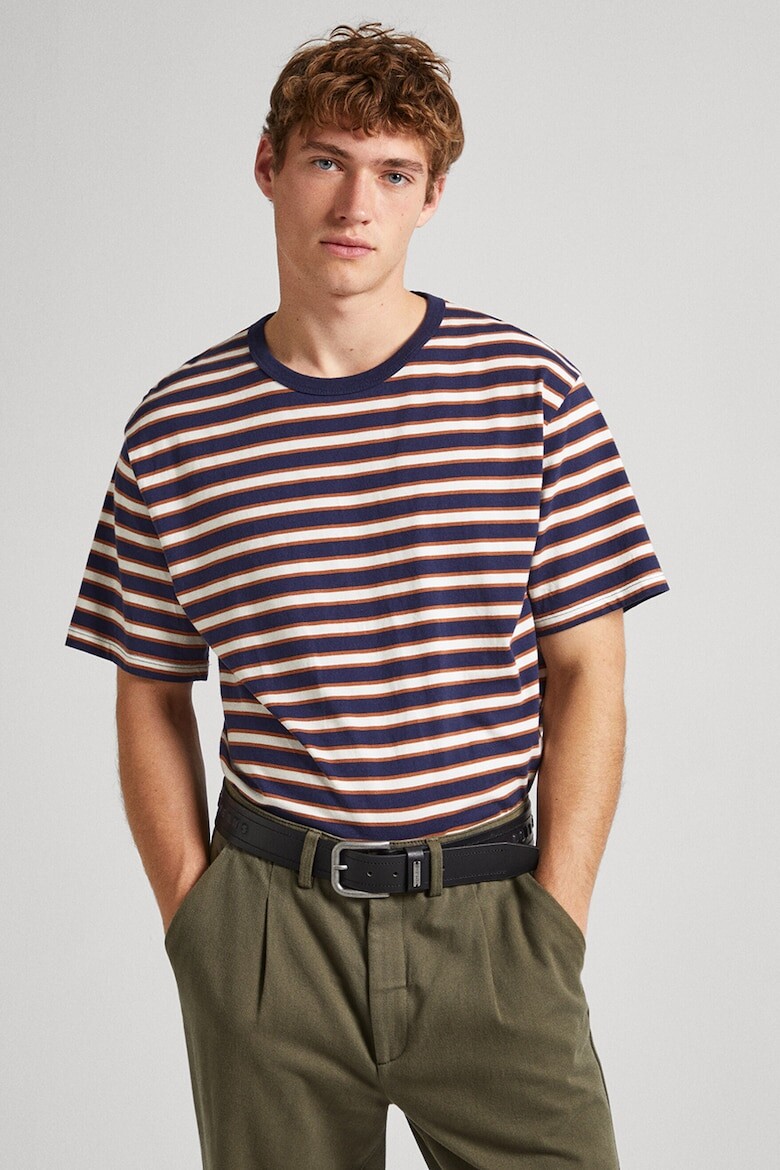 

Полосатая хлопковая футболка Pepe Jeans London, коричневый