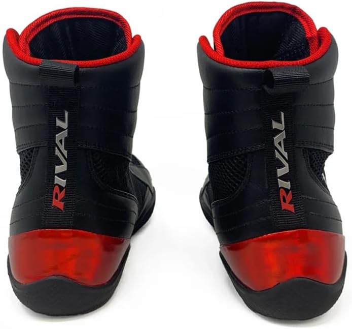 Боксерские кроссовки RIVAL Boxing RSX-Guerrero Deluxe Mid-Top с улучшенной внутренней посадкой, черный/красный — фото 4
