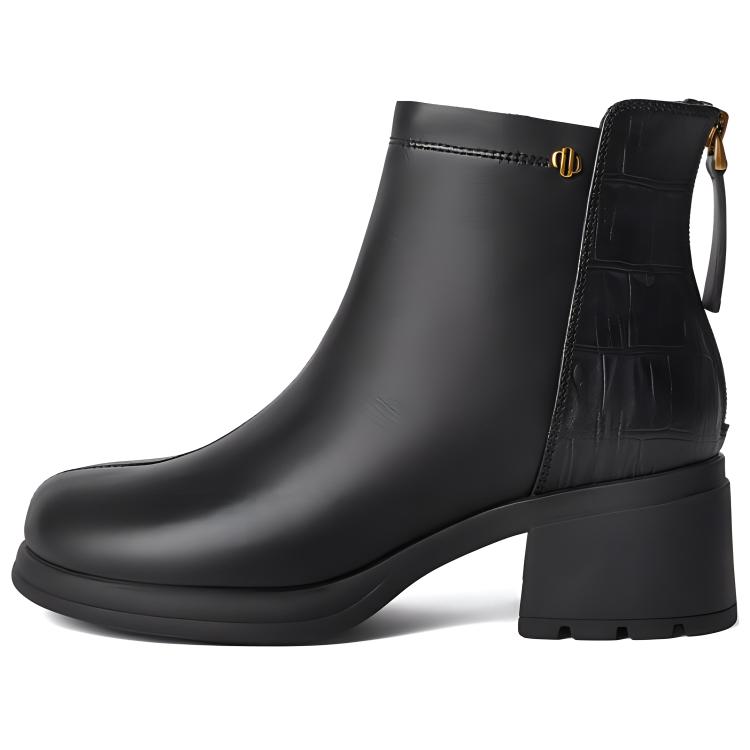 Senda Женские черные зимние ботинки на шнуровке с меховой подкладкой, цвет Black Fleece-Lined