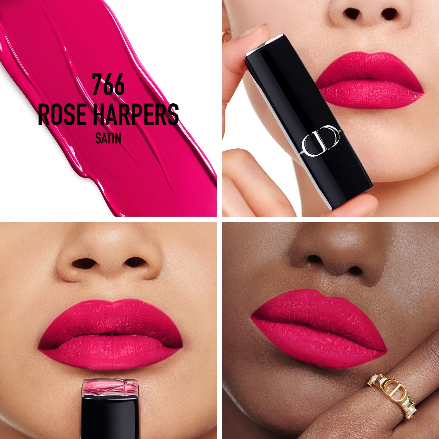 Помада для губ rouge dior velvet Dior, 766 - rose harpers, вес 3.2 гр. — фото 3