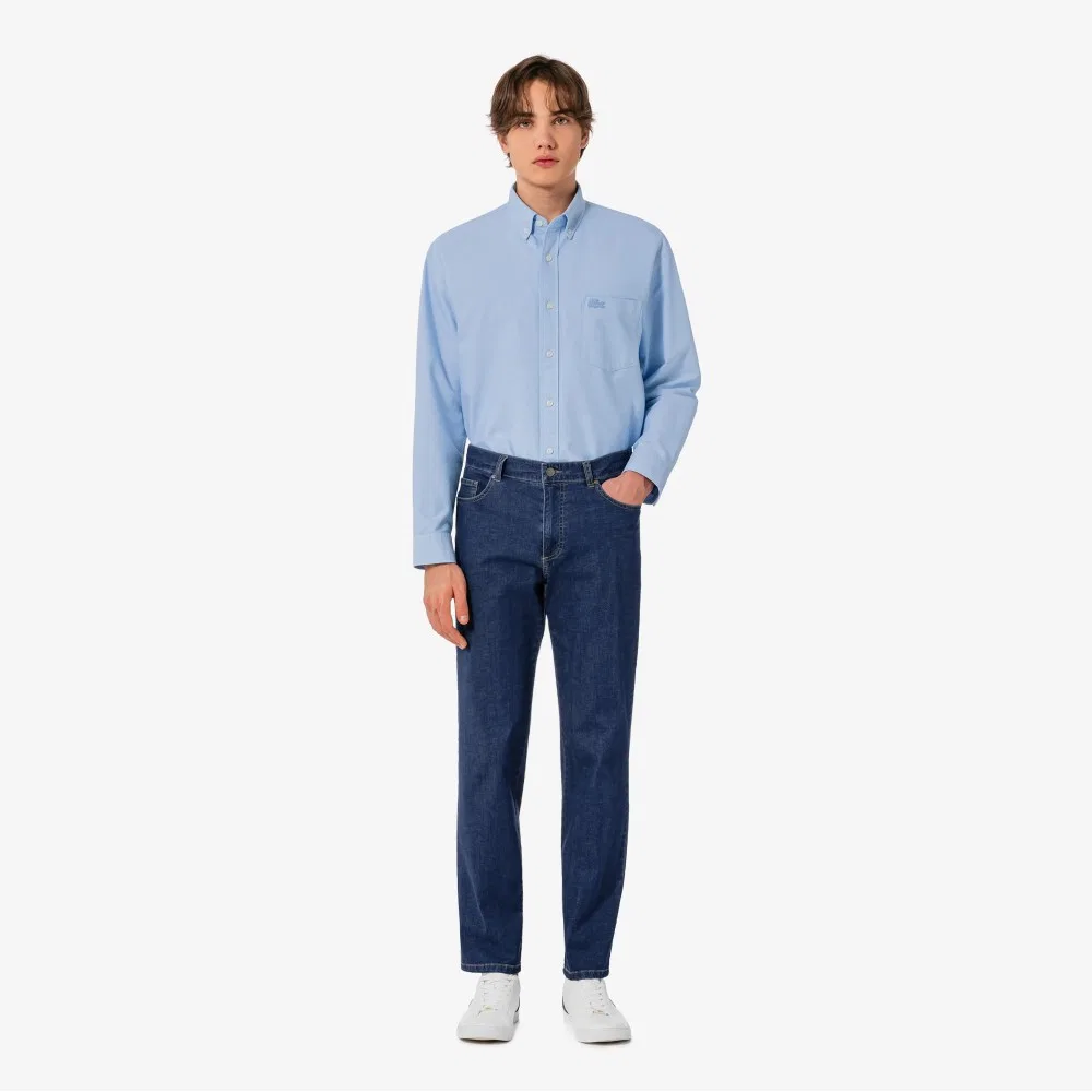 Мужские летние джинсы тёмно-синие от Lacoste