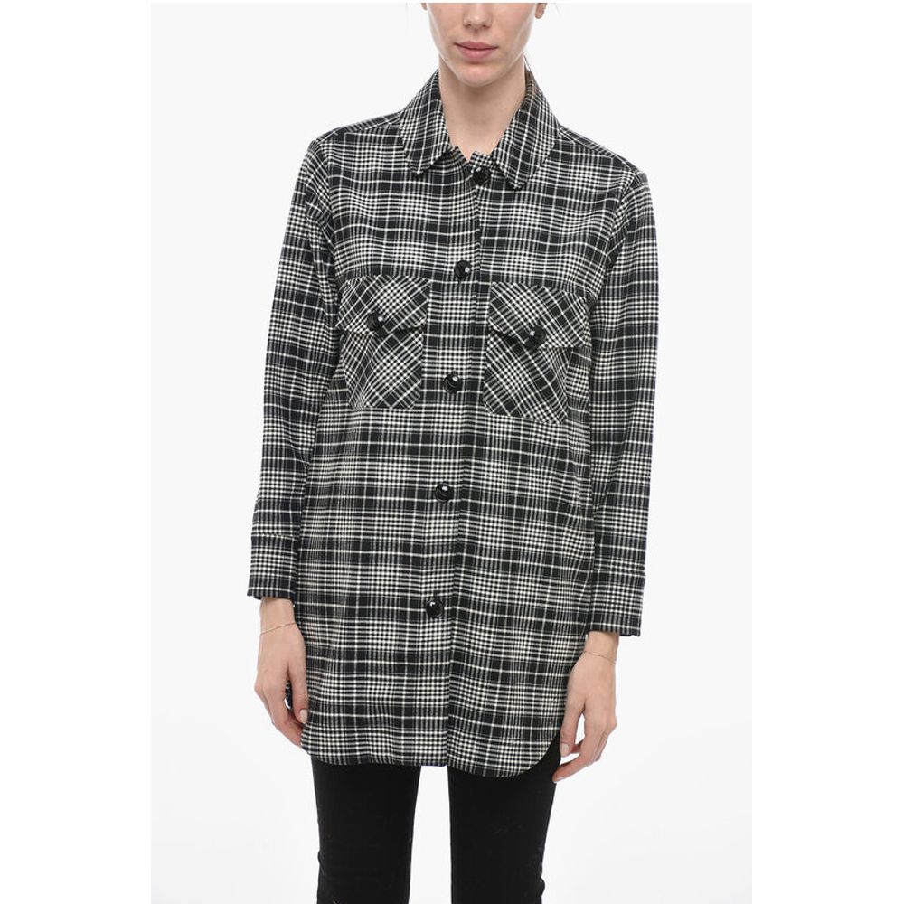 

Черно-белая рубашка из вискозы Woolrich, Black and White