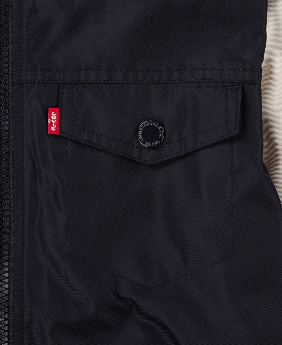 Детская куртка-бомбер с цветными блоками, размер 8-20 Levi's, Jet Black — фото 4