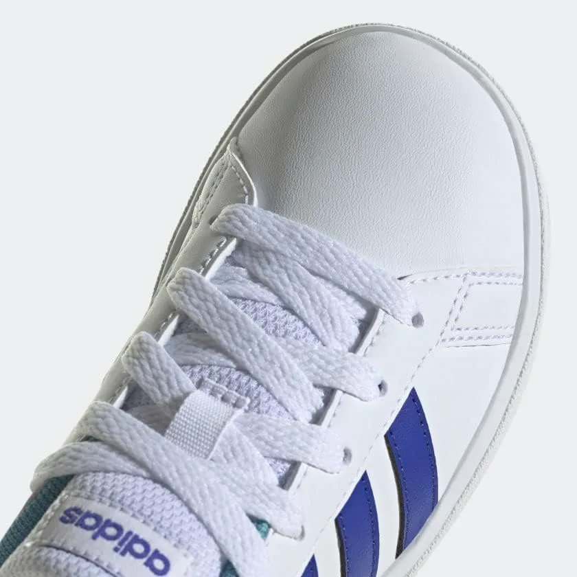 Кроссовки Adidas Kids' Grand Court 2.0, белый/синий — фото 2