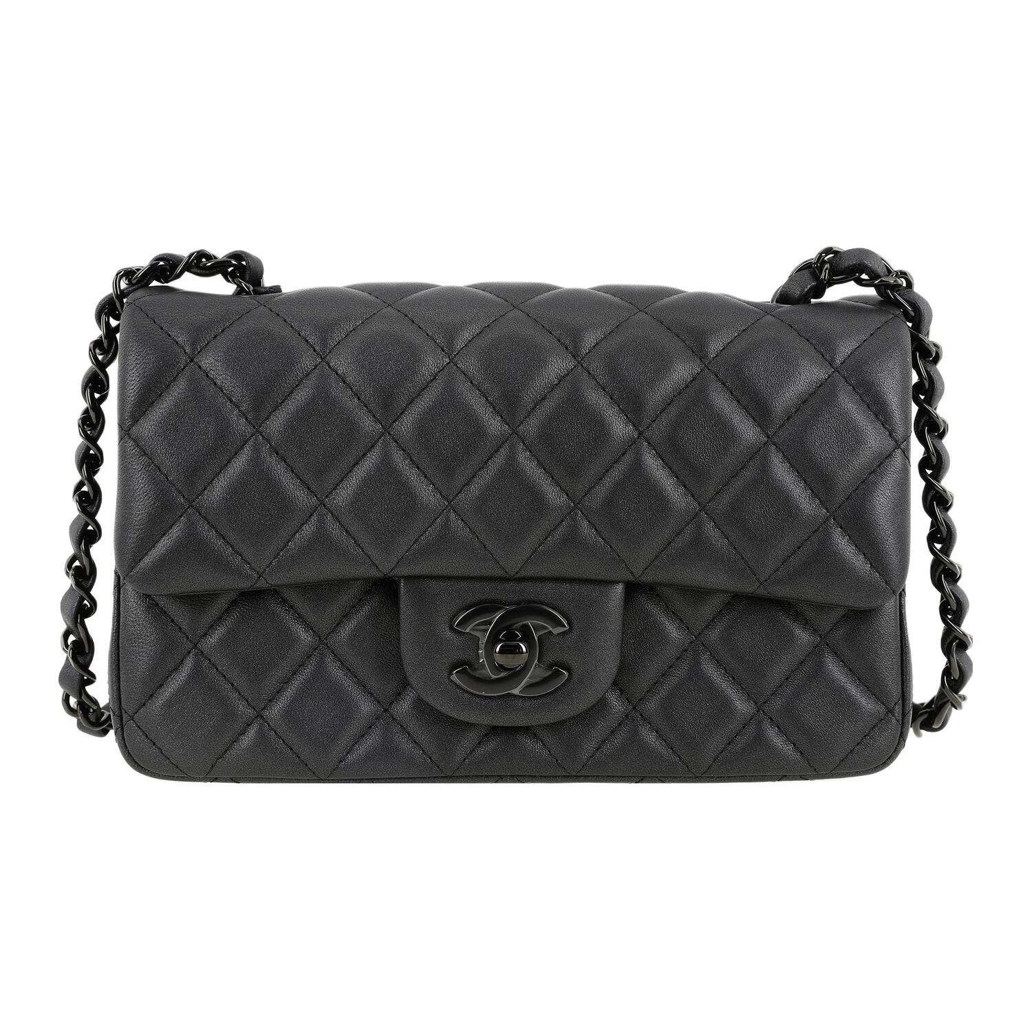 

CHANEL Классический клатч из овчины Мини женский черный