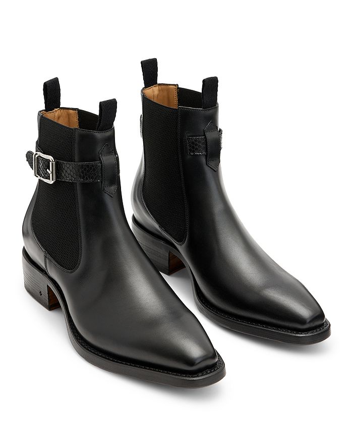 

Мужские ботинки челси Walker Python с тиснением под пряжку John Varvatos, черный