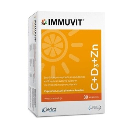 

Фарма Иммувит C+D3+Zn 30 капсул Leriva