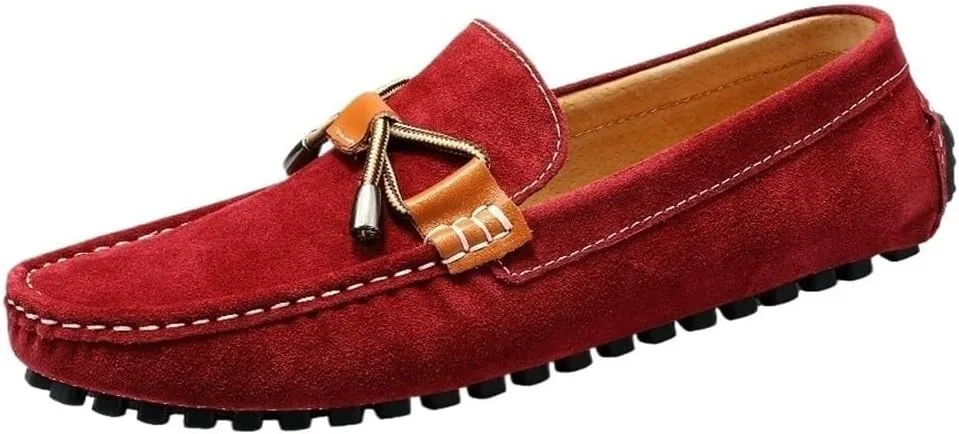 Мужские лоферы, кожаные, Red DHFIRUFSHLO