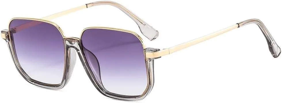 

MUTYNE Модные квадратные солнцезащитные очки для мужчин и женщин с градиентными линзами, оправой из сплава и металла, безрамочные, роскошные, стильные, C4