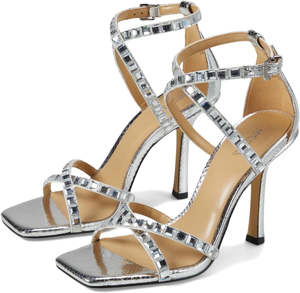 

Туфли Michael Kors Celia Strappy Sandal, серебряный