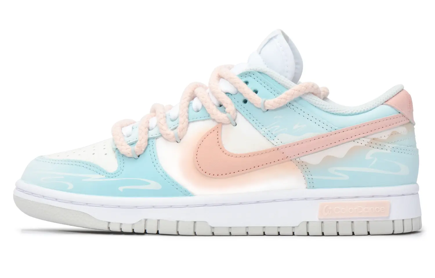 

Кроссовки Nike Dunk Skateboarding Shoes Women's Low-top Blue/White/Pink, голубой, Синий, Кроссовки Nike Dunk Skateboarding Shoes Women's Low-top Blue/White/Pink, голубой
