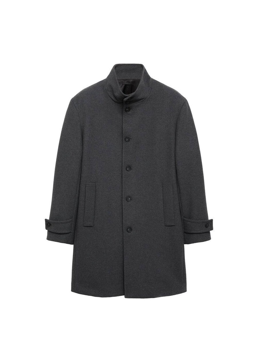 

Демисезонное пальто MANGO MAN Funnel, Dark grey