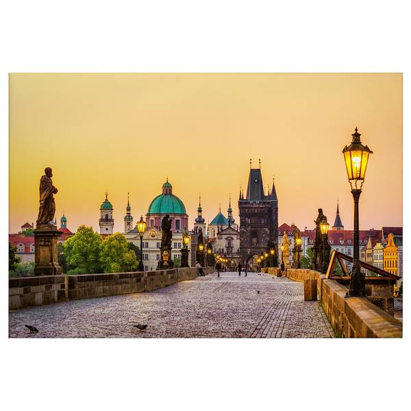 

Картина на холсте A.S. Création Wahrzeichen Charles Bridge цвет gelb/beige