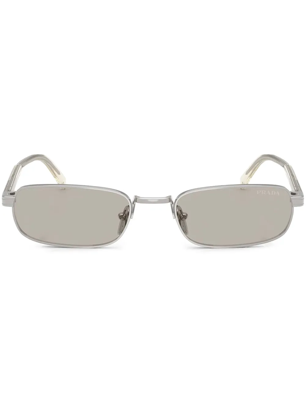

Солнцезащитные очки в прямоугольной оправе Prada, серебристый
