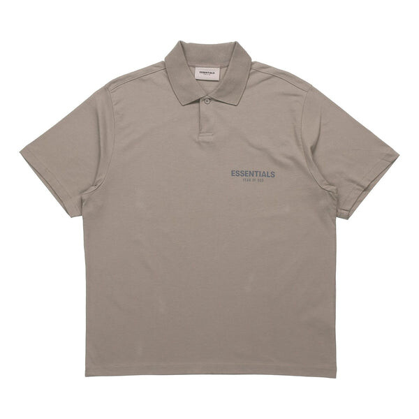 

Рубашка fw20 logo polo shirt 'taupe' Fear Of God Essentials, серый