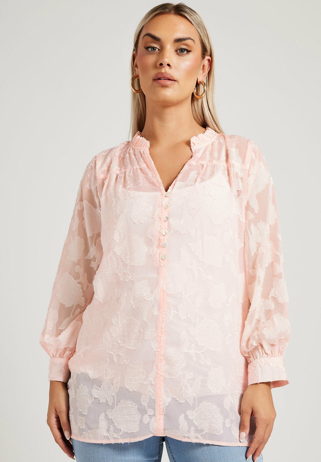 

Блуза Yours Clothing, розовый