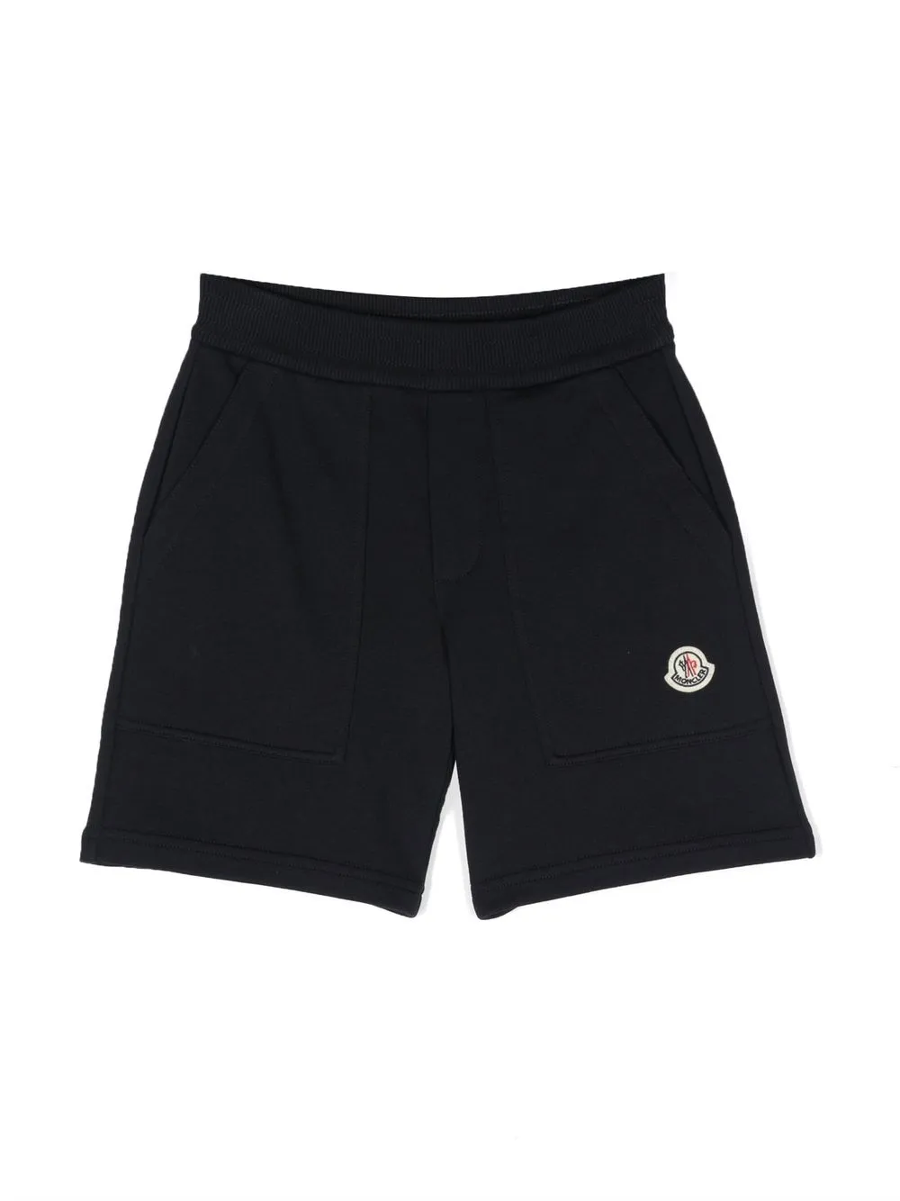 

Шорты с нашивкой-логотипом Moncler Enfant, синий