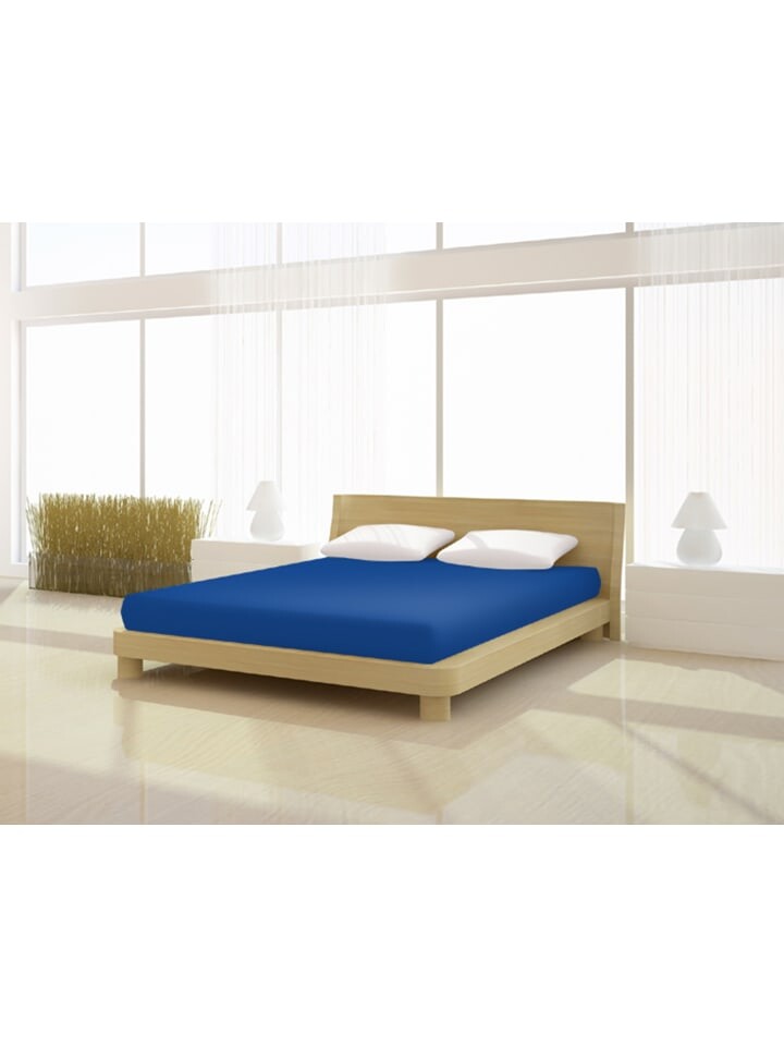 

Простыня на подгонке MrSandman Full Elastan de luxe 140 160 x 200 220 cm, синий