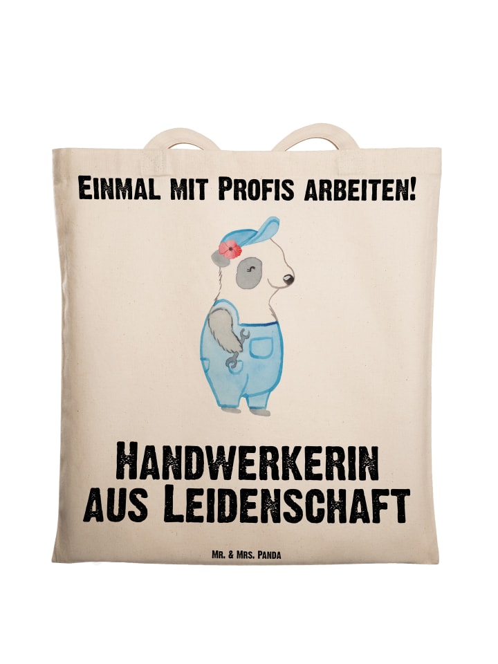 

Сумка-шоппер для рукодельницы с надписью Passion and Saying в кремовом цвете Mr. & Mrs. Panda
