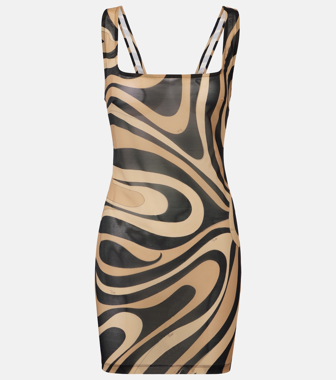 

Марме меш мини-платье Pucci, Nero/Beige