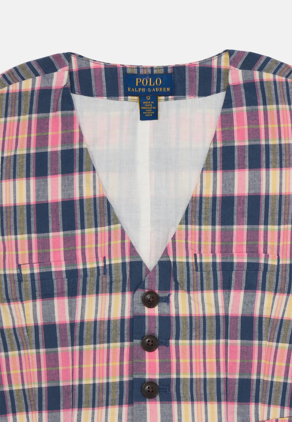 Топ без рукавов PLAID OUTERWEAR VEST Polo Ralph Lauren, фуксия — фото 3