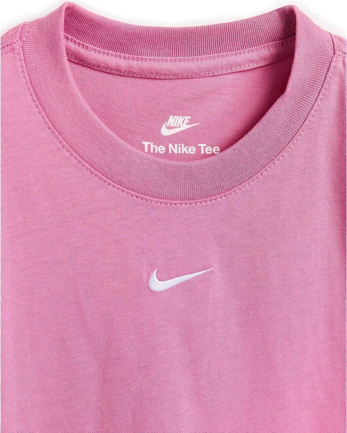 Футболка Nike Kids Sportswear Essential Boxy T-Shirt, цвет Magic Flamingo — фото 3