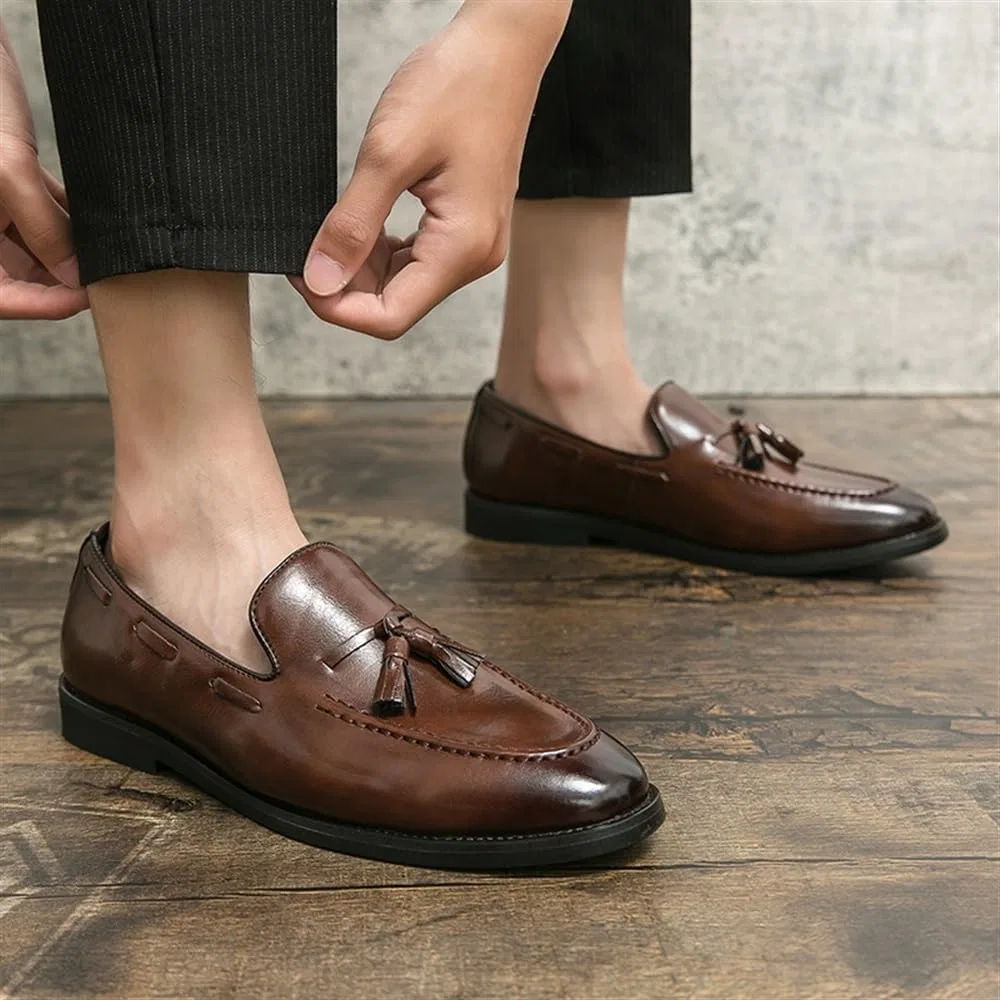 Туфли мужские, кожаные, Loafers Work, коричневый UOPYNE — фото 2